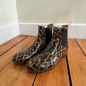 J. Crew Cheetah Chelsea Boots